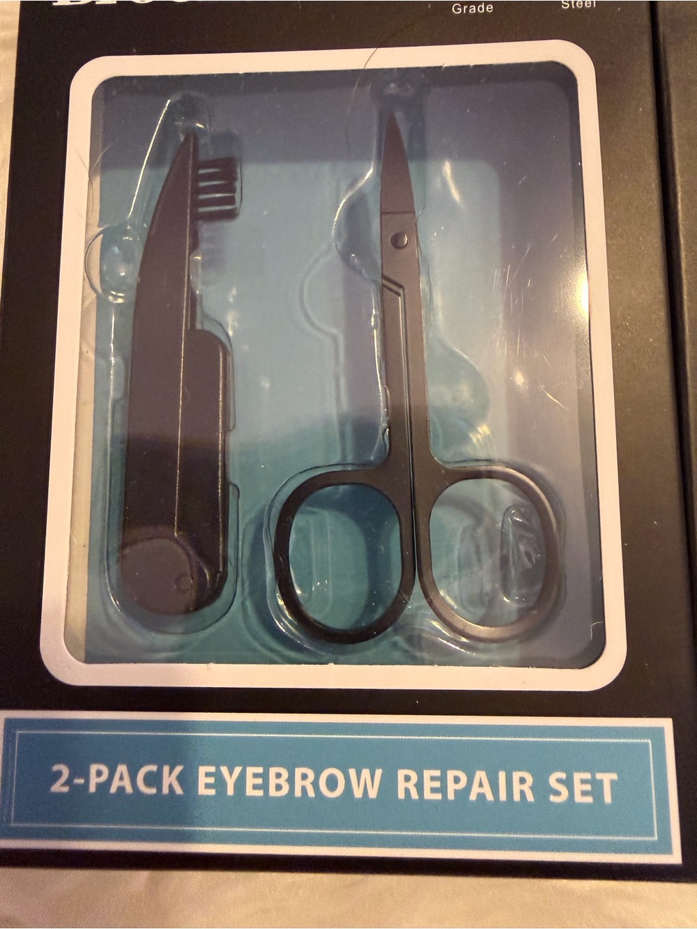 Brookstone Eyebrow Repair Kits 2 piece and 3 Piece Tweezers Scissors Shaper More - Picture 2 of 4